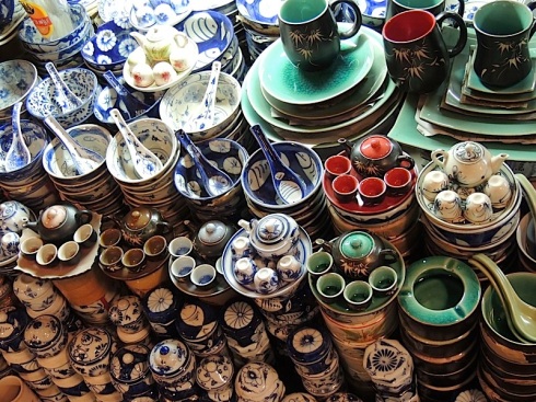Tea sets, Russian Market, Phnom Penh