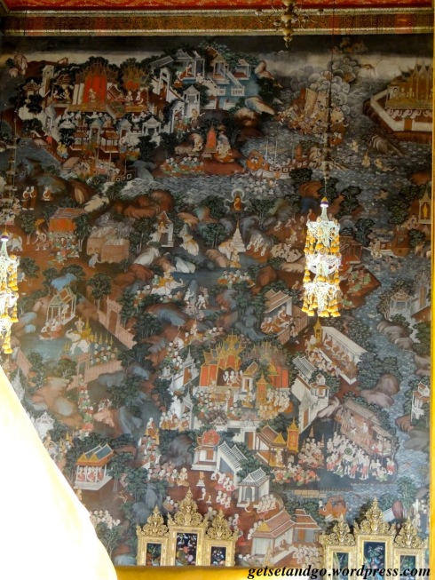 Murals in the Temple of the Reclining Buddha
