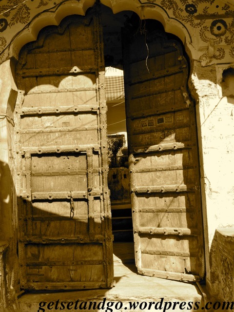 An ancient door of an ancient haveli