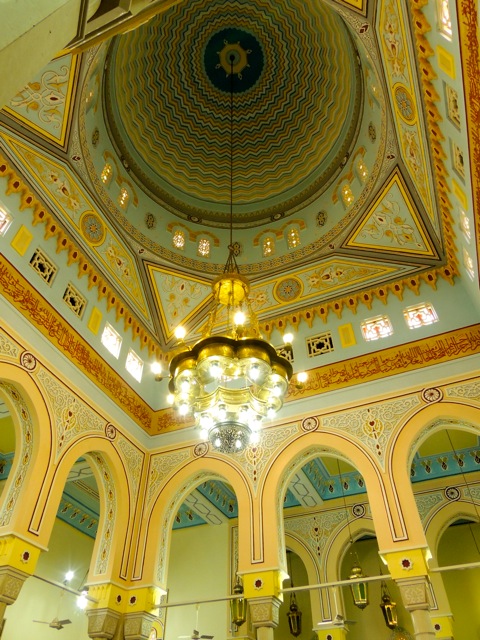 The beautiful ceiling, Jumeirah Mosque, Dubai