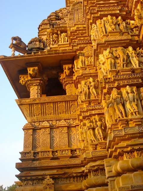 Intricate carvings on the temples