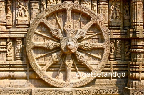 1 of the 24 wheels of the Sun Temple in Konark, Orissa