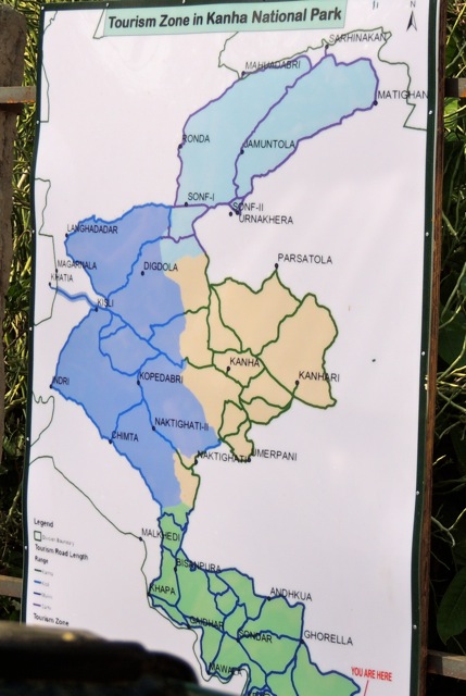 Zones in Kanha NP