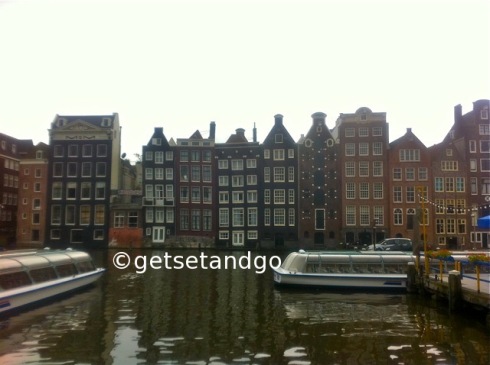 The long narrow lean tilting houses of Amsterdam