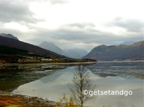 Landscape between Tromso and Abisko, somewhere either in Norway or Sweden